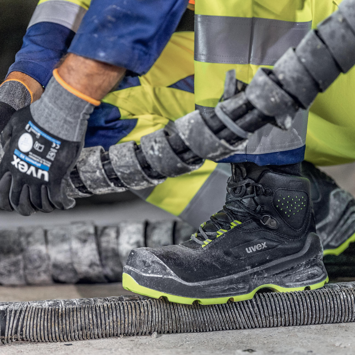 Bottes De Sécurité Uvex Femme Taille 38 - Noir/bleu - Fabriquées En Italie